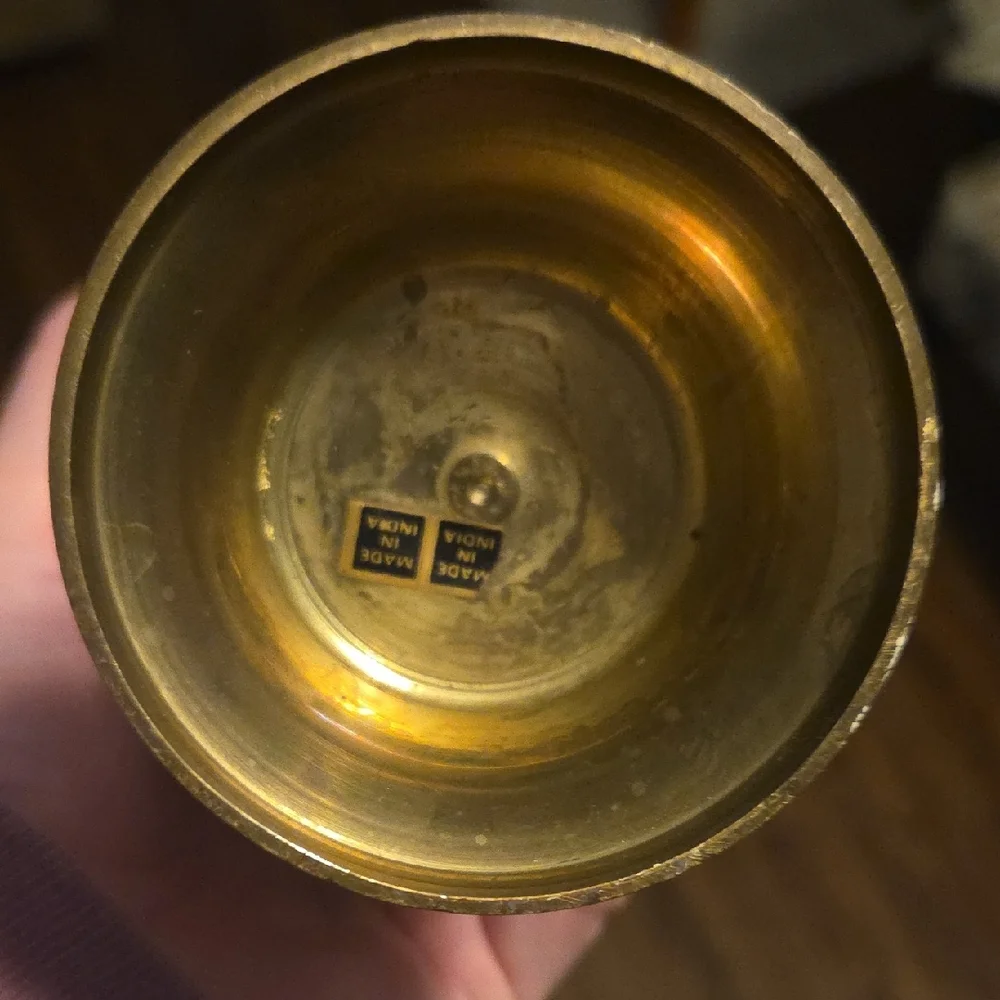 HEAVY Boho Brass Vase